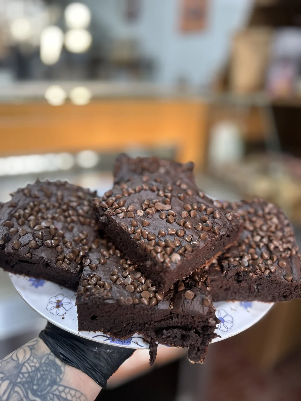 Brownies sin lácteos Cúrcuma